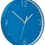 LEITZ wandklok WOW, quartz uurwerk, blauw