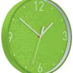 LEITZ wandklok WOW, quartzwerk, groen