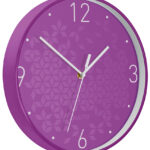 LEITZ wandklok WOW, quartz uurwerk, violet