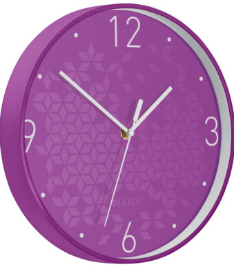 LEITZ wandklok WOW, quartz uurwerk, violet