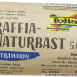 Raffiabast, 50 g, ultramarijn