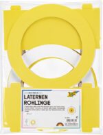 Ronde lantaarnplaten, diameter: 220 mm, geel.