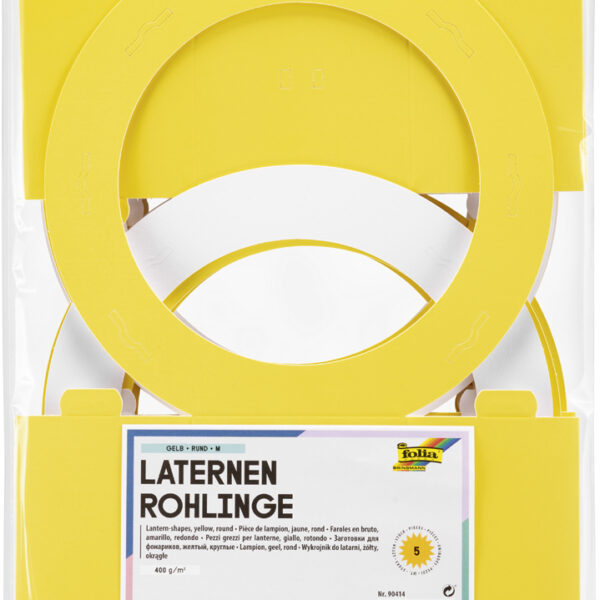 Ronde lantaarnplaten, diameter: 220 mm, geel.