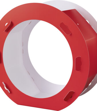 Rode ronde lantaarn decoratie, diameter 220 mm