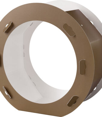 Papieren ronde lantaarnmallen, doorsnede: 220 mm, bruin