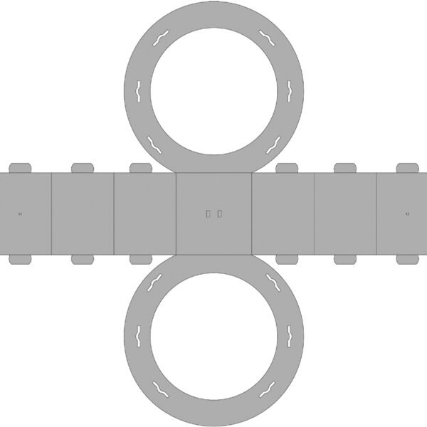 Gekleurde ronde lampionvellen van 220 mm