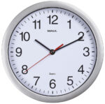 MAUL wandklok/quartz uurwerk MAULrun, diameter: 250 mm, zilver