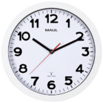 MAUL wandklok/radiogestuurd MAULstep, diameter: 300 mm, wit