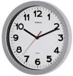 MAUL wandklok/quartz uurwerk MAULstep, diameter: 300 mm, zilver