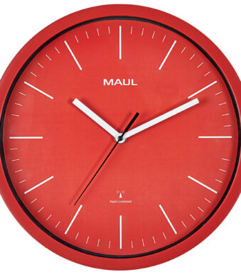 MAUL wandklok MAULjump, diameter: 305 mm, rood