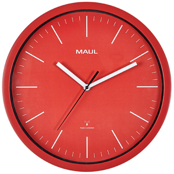 MAUL wandklok MAULjump, diameter: 305 mm, rood