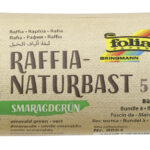 Smaragdgroen raffia, 50 gram
