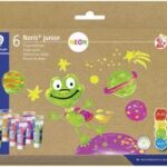 STAEDTLER vingerverf Noris junior NEON, 6 stuks in doosje