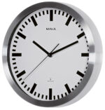 MAUL wandklok/radiogestuurd MAULpilot, diameter: 300 mm, zilver