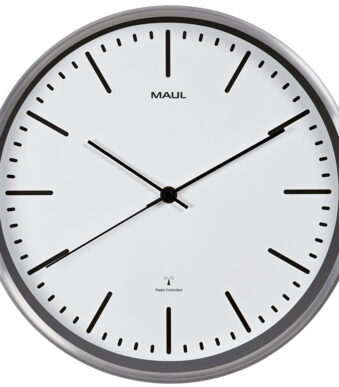 MAUL wandklok/radiogestuurd MAULfly, diameter: 300 mm, wit