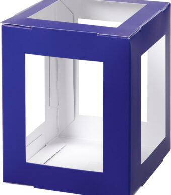 Blauwe vouwlampiondoosjes, 100 x 100 x 120 mm
