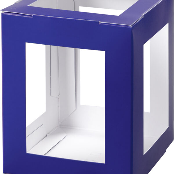 Blauwe vouwlampiondoosjes, 100 x 100 x 120 mm