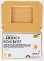 Gekleurde papieren vormen voor kleine lampionnen, oranje.