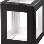 Vellenpatroon voor mini-lampionnen, 100 x 100 x 120 mm, zwart