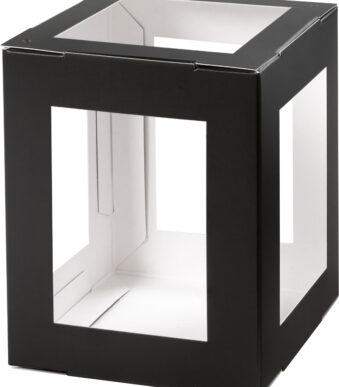 Vellenpatroon voor mini-lampionnen, 100 x 100 x 120 mm, zwart