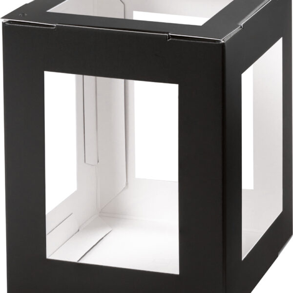 Vellenpatroon voor mini-lampionnen, 100 x 100 x 120 mm, zwart