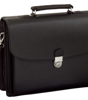 Aktetas 'FORTE', kunststof leer, zwart