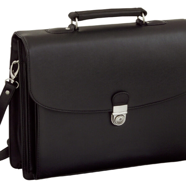 Aktetas 'FORTE', kunststof leer, zwart