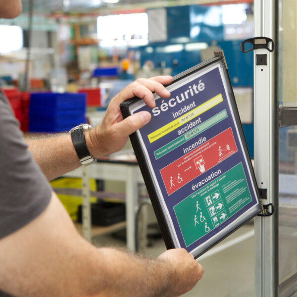 Tarifold wandbord systeem PRO, A4-formaat, gemonteerd