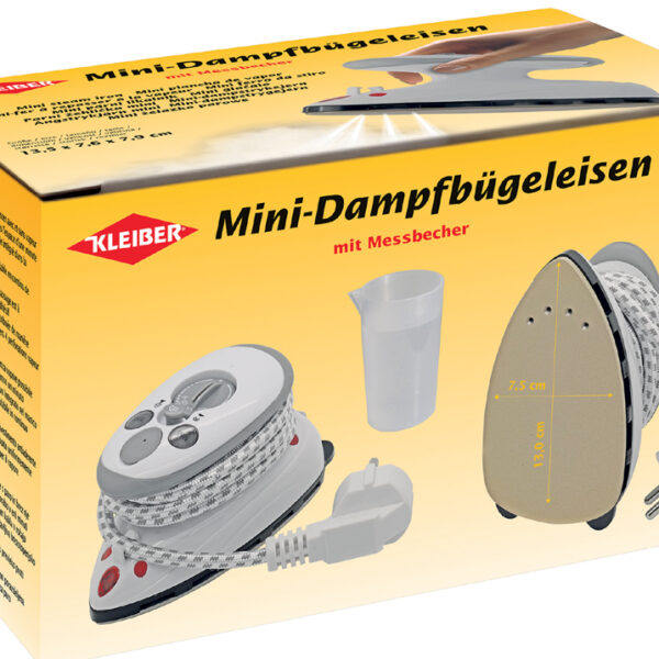 Reismodel stoomstrijkijzer, wit/grijs