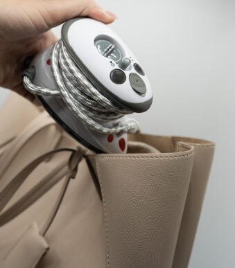 Reismodel stoomstrijkijzer, wit/grijs