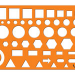 Maped tekensjabloon NORMOGRAPHE TECHNIC, oranje