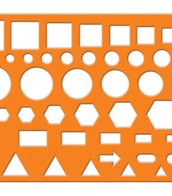 Maped tekensjabloon NORMOGRAPHE TECHNIC, oranje