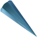 Metallic schoolconusuitsnede, zeshoekig, lichtblauw