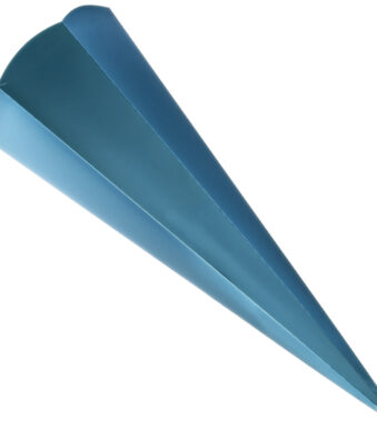 Metallic schoolconusuitsnede, zeshoekig, lichtblauw