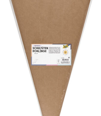 Handwerkpakket kartonnen puntmuts, zeshoekig, naturelbruin