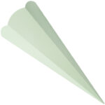 Mintgroen zeshoekig schooltastoebehorenvilt, 680 mm