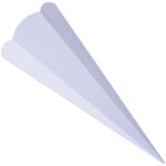 Sixpack lichtblauwe zeshoekige schoolconeuitsnijdingen, 680 mm