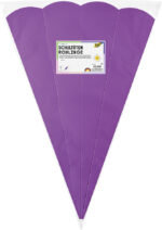 Lila-gekleurde sixpackzak voor schoolspullen, zeshoekig, 680 mm