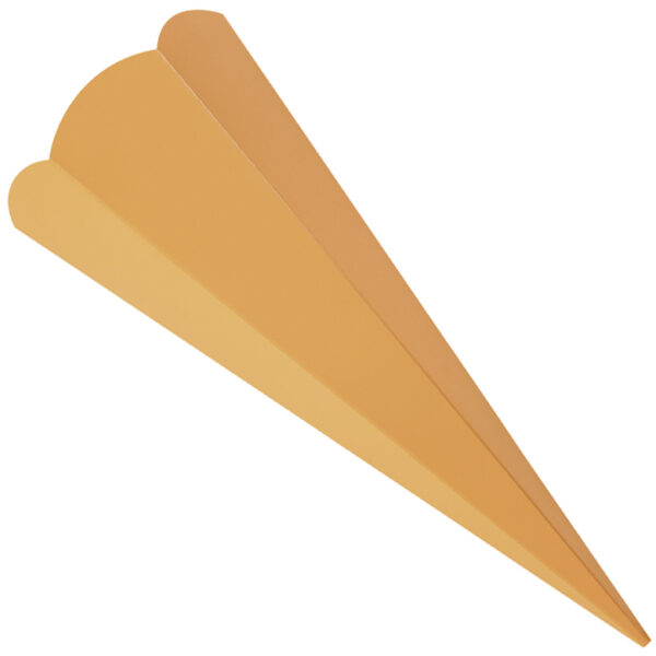 Zeshoekige schoolkoekverpakking, 680 mm, oranje