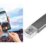 hama USB 2.0 USB-stick 'Laeta Twin', 64 GB, grijs