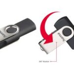 hama USB 2.0 USB-stick 'Rotate', 64 GB, zwart/zilver
