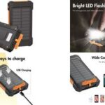 Logiek Zonnekracht-accu 6.000 mAh, zwart/oranje