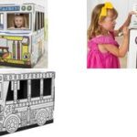 Fellowes speelbus, van golfkarton