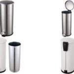 helit pedaal-afvalbak 'the zinc', 20 liter, wit