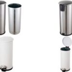 helit pedaal-afvalbak 'the zinc', 30 liter, wit