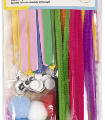 Knutselset chenilledraad regenboog, 212-delig