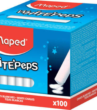 Maped schoolbordkrijt WHITE'PEPS, rond, wit
