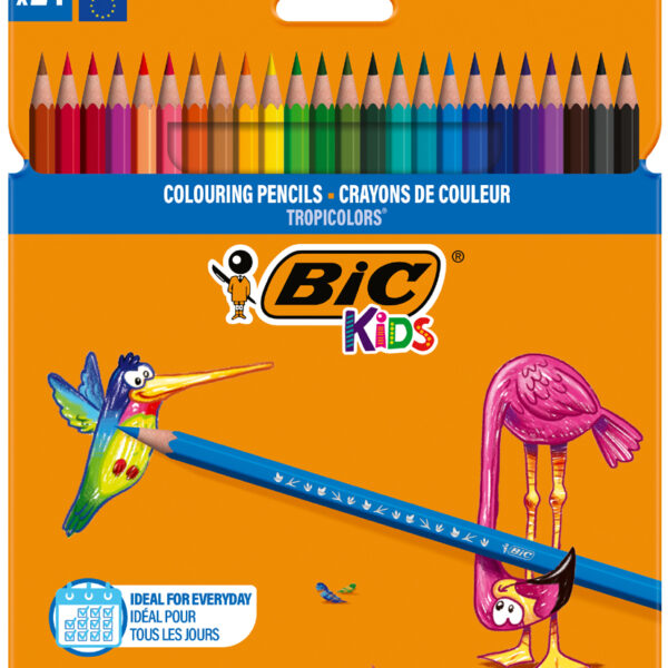 BIC KIDS kleurpotloden Tropicolors, 24 stuks in doosje
