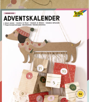 Foliohondenvlees-adventskalenderset, 54-delig.