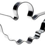 Uitsteekvormpje Engel van roestvrijstaal, hoogte 100 mm